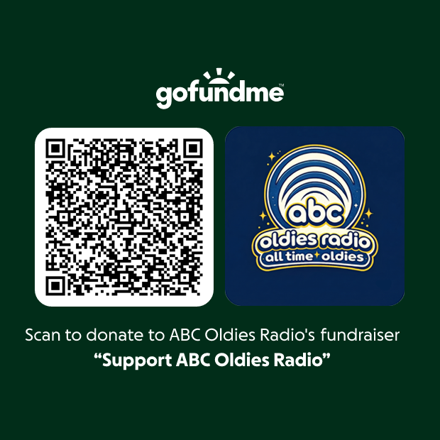GoFundMe QR code: scan to donate to ABC Oldies Radio's fundraiser, Support ABC Oldies Radio